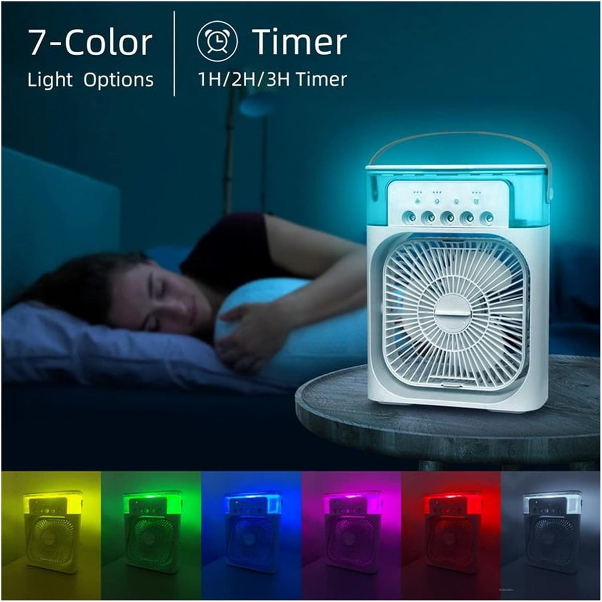 Ventilatore portatile per aria condizionata Condizionatore d'aria portatile Raffreddatore d'aria Ventola spray for raffreddamento ad acqua Ventola for umidificazione desktop USB Mini ventola di raffre